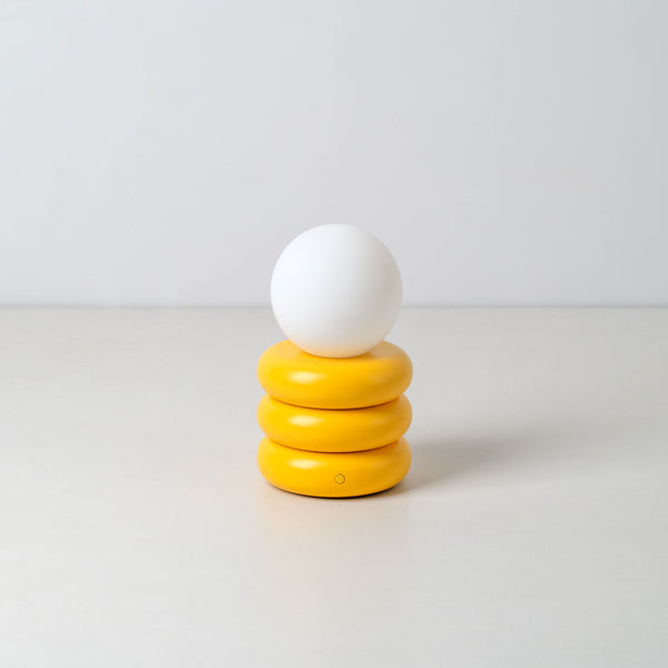 Yellow rechargeable table lamp