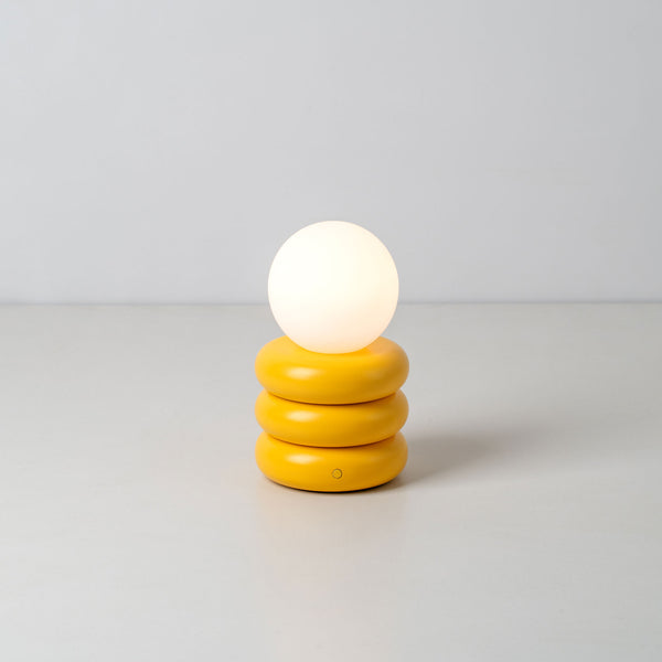 Yellow rechargeable table lamp